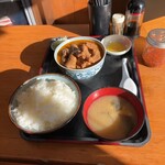 永井食堂 - "もつ煮大盛定食"770円♪