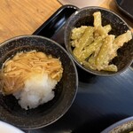 札幌ザンギ本舗 - なめたけおろし  フキのゴマ味噌仕立て