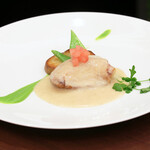 Sauteed white fish with vin blanc sauce