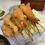 菊井かつ - 4本定食　馬串