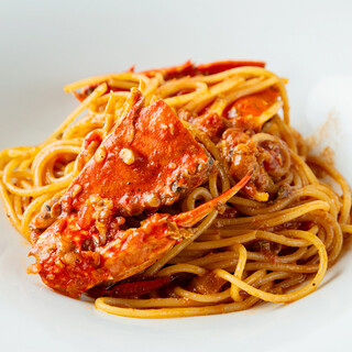 [Using 1 live crab] Our specialty [Crab tomato pasta]