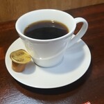 キッチン ブルー グローブ - ホットコーヒーのアップ