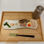 麺Lab 美味身 - 濃厚ホタテのumami塩そばDX　前菜