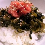 日替わり定食のめんたい高菜ごはん
