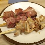 いせや - 奥からタン・ハツ・軟骨（塩）