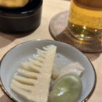 鮨 あきは - ⚪︎蛤、筍、そら豆の炊きあわせ　優しいお味が良き