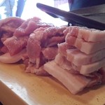 Kankoku Inshokuten Doyajiya - サムギョプサル、ほほ肉、豚トロ、肩ロース（野菜お替り無料）@￥1580