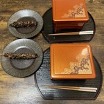 八ツ目や にしむら - 『蒲焼大串¥3,000』×2 『肝串¥500』×2