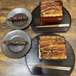 八ツ目や にしむら - 『蒲焼大串¥3,000』×2 『肝串¥500』×2