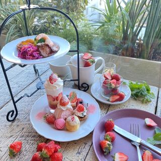 Afternoon tea plan with plenty of seasonal fruits