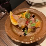 二階の洋品店 - 真鯛とマンダリンオレンジと花山椒のスパイスマリネ