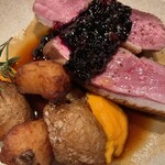 二階の洋品店 - 合鴨ローストブラッドオレンジと人参、カシス♪