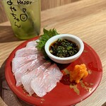 みなと 刺身専門店 - 活ひらめ 肝付き