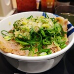 Matsuya - 厚切りネギ塩豚カルビ丼豚汁セット（大盛）890円