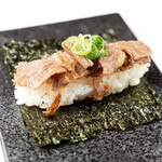 Sukiyaki style hand roll