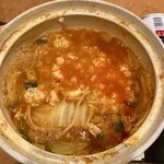 呑み喰い処　福わらひ - 〆はお約束のキムチ雑炊