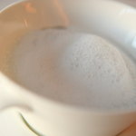 連理 - ヤリイカの丸ごとスープ、カプチーノ仕立て