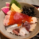 キッチン トット - ■今回のメインは
      ほっき貝（襟裳）
      キハダマグロ（尾鷲）
      コハダ（佐賀）
      メカジキ（気仙沼）
      白子（小樽）
      水ダコ(北海道）
      イクラ（自家製）
      だった