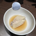 小倉水炊き 松伯 - ポン酢を付けて食べるとあっさりで美味しい！