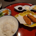 赤穂パークホテル - カキフライと釜炊きごはん