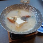 赤穂パークホテル - 朝食の川ガニの味噌汁