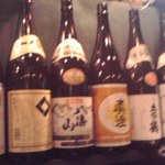 なかい - カウンター上の日本酒たち