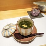 上野 榮 - 青海苔と栗の茶碗蒸し