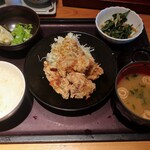 博多もつ鍋 やまや - ・「うまだし唐揚げ定食(¥1300)」