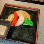 ステーキハウス あづま - 季節の焼野菜　オリジナルソース