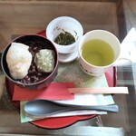 茶工房・かはだ - 赤ぜんざいと緑茶