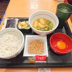 なか卯 - こだわり卵の納豆朝食（ごはん小盛）［340円］