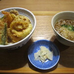 夢庵 - 天丼と小温そば