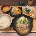 人宿町食堂 - 日替り定食「豚ねぎ定食」