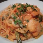 谷塚バル - 201312本日のパスタ￥１０００　海老のトマトクリームソース