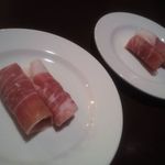 谷塚バル - 201312お通し￥３００は生ハムチーズ