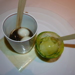 東郷 - 白玉ぜんざい・柚子とバジルのシャーベット
