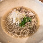 鼓道 - 柚子塩地鶏蕎麦（温）（1580円）