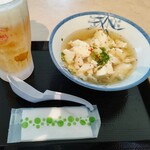 スカイカフェ いしなぎ屋 - ゆし豆腐 510円、オリオン生ビール 600円 ♪