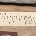 寿司 はせ川 - お品書き