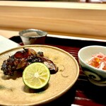 多仁本 - 鼈の塩麹焼きと柿なます