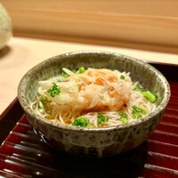多仁本 - 車海老と牛蒡、黄韮のかき揚げ蕎麦　何故お蕎麦も旨いのか