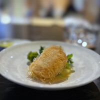 イノベーティブ フレンチ ワタハン - 帆立貝・・好きな「カダイフ巻」が出され、嬉しい。^^