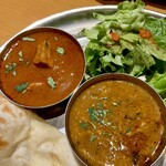 Tandoorbarkamarunigou - ちなみに左がポークマサラ、右がチキンキーマ