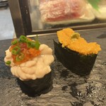 寿司 魚がし日本一 - 白子とウニ