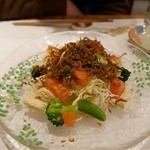 京ごはんふわっとふわっと - ゆばとちりめん山椒のサラダで、とても美味しかったですよ！