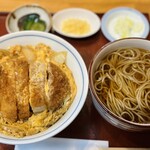 増田屋 - かつ丼セット-温かいミニかけそば ¥1,150-