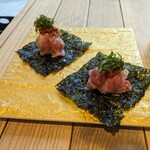 Jukuseiwagyuuyakinikueijingubifu - 肉寿司