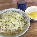 ONOMICHI - ネギラーメン¥800-、ライス¥100-