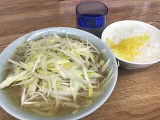 ＯＮＯＭＩＣＨＩ - ネギラーメン¥800-、ライス¥100-