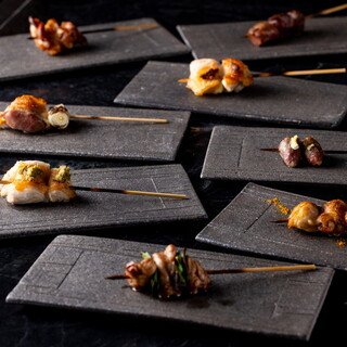 Taste Hinai chicken yakitori and seasonal vegetables ◆A course filled with seasonal blessings